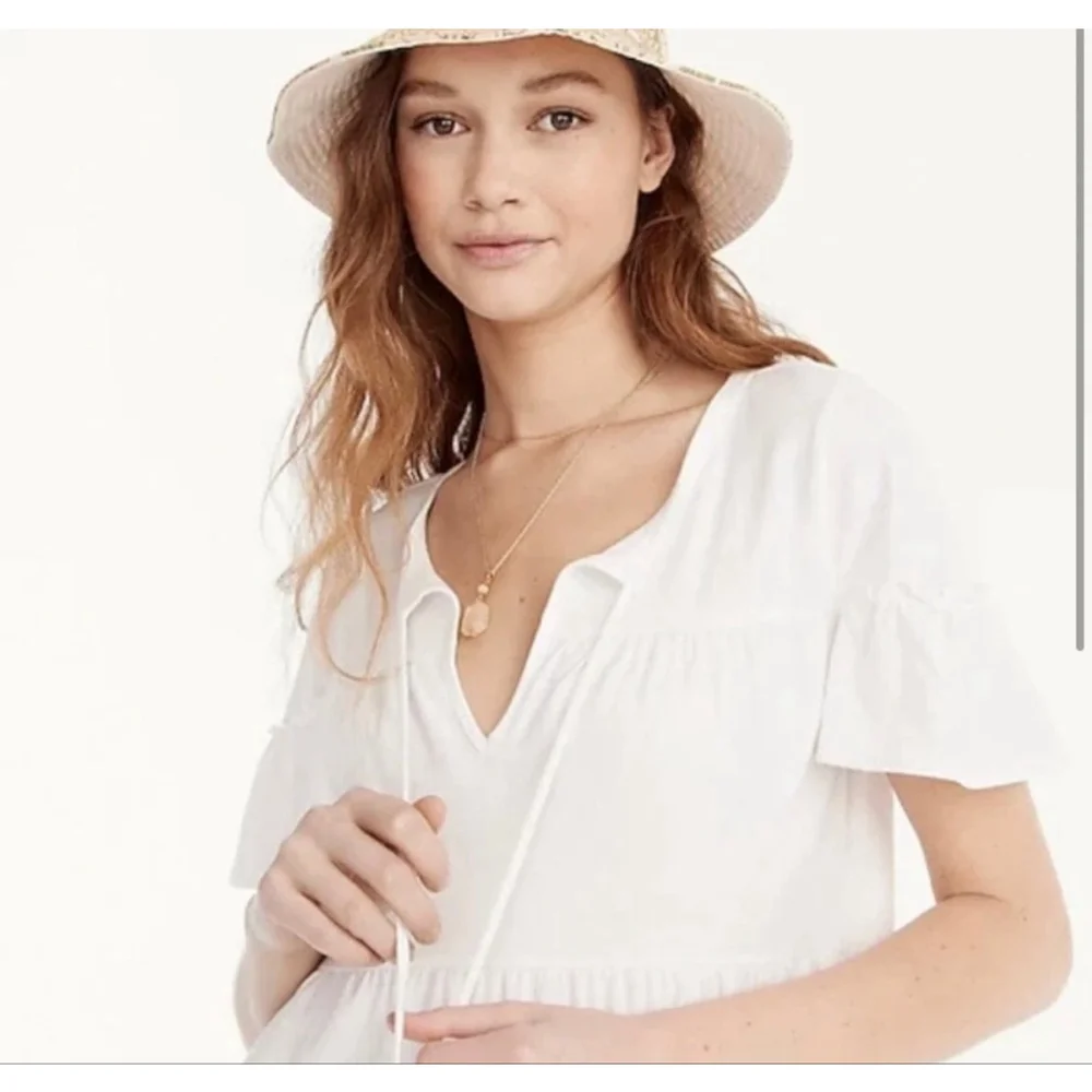 J.crew Broken-in jersey tiered mini dress